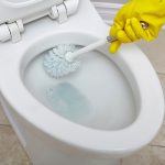 cleaning toilet once a week