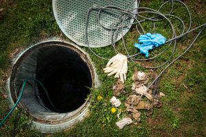 septic tank smells in your yard