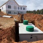 Septic system installation on new build