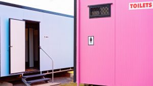 Portable restrooms for event