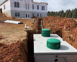 Gravity Fed Standard Septic Tank And Drainfield Trench